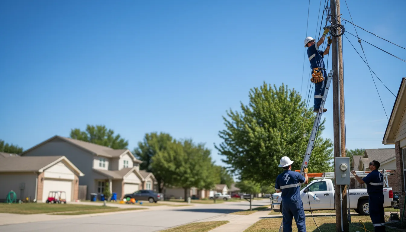 Residential electrician providing installation services in Canton, GA